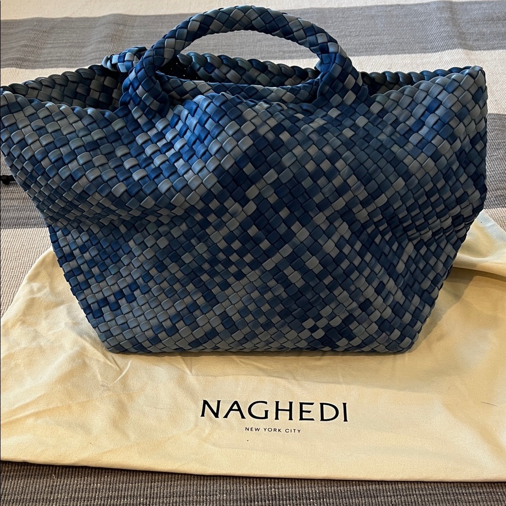Naghedi St. Barths Medium Tote - watercolor tortoiseshell blue (sold out) - NWT